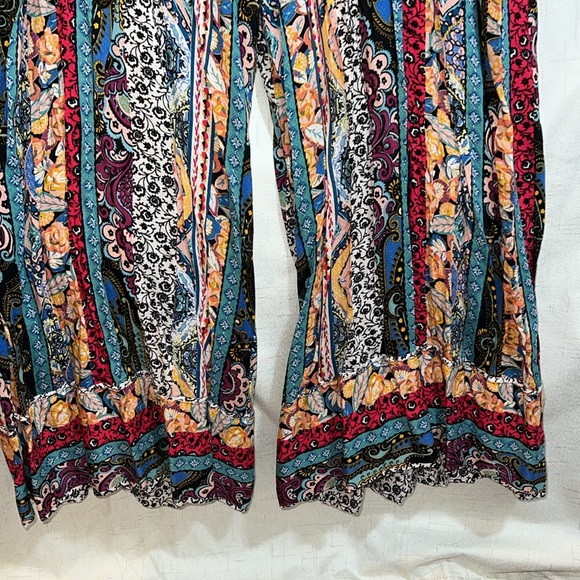 Anthropologie Calais Rainbow Patchwork Jumpsuit Size M - Picture 9 of 11